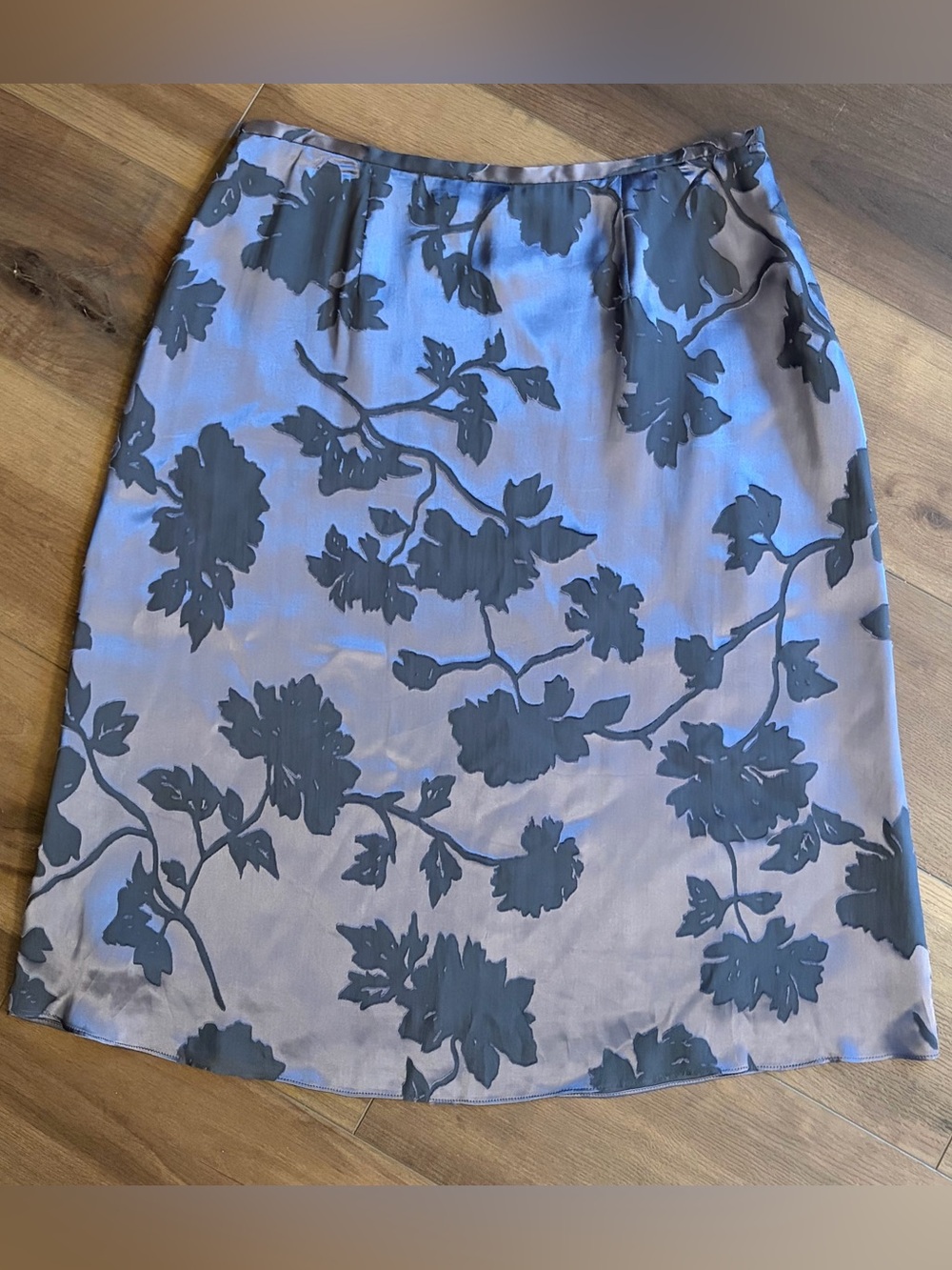 Vintage 90s Y2K purple floral silk rayon slip skirt Whimsygoth romantic 12